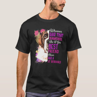 Camiseta Rua Bernard É Uma Menina Melhor Amiga Cachorro Mam