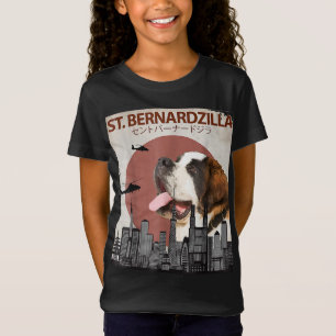 Camiseta Rua Bernardzilla Funny Santo Bernard Dog Lovers Su