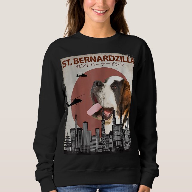 Camiseta Rua Bernardzilla Funny Santo Bernard Dog Lovers Su (Frente)