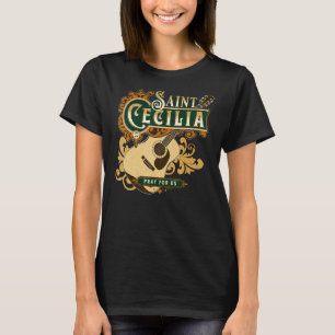 Camiseta Rua Cecilia de Roma Patron Santo de Música Católic