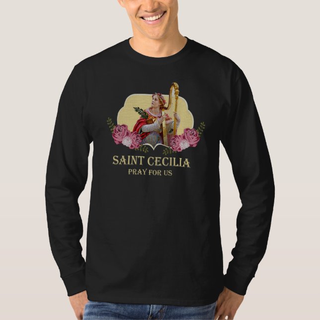 Camiseta Rua Cecilia Patron Santo De Músicos Católicos (Frente)