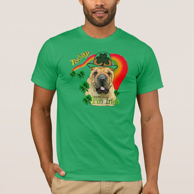 Camiseta Rua Chinesa Shar-Pei. Dia de Patrick (Frente)