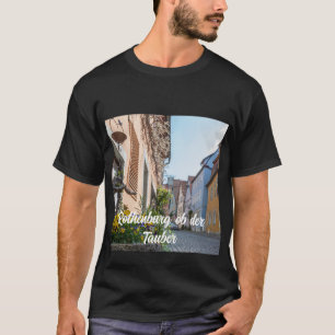Camiseta Rua colorida em Rothenburg ob der Tauber