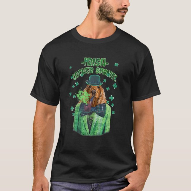Camiseta Rua, coqueiro do dia de Patrick, Cachorro Espanhol (Frente)