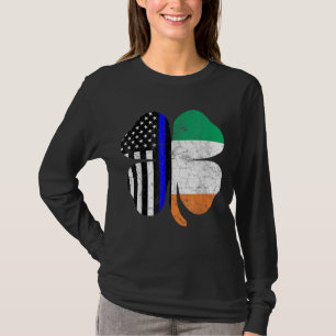 Camiseta Rua da Polícia de Bandeira da América Irlandesa.