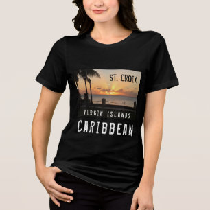 Camiseta RUA das Ilhas Virgens dos EUA Croix USVI Sunset Tr