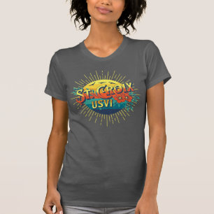 Camiseta RUA das Ilhas Virgens dos EUA Croix USVI Tropical