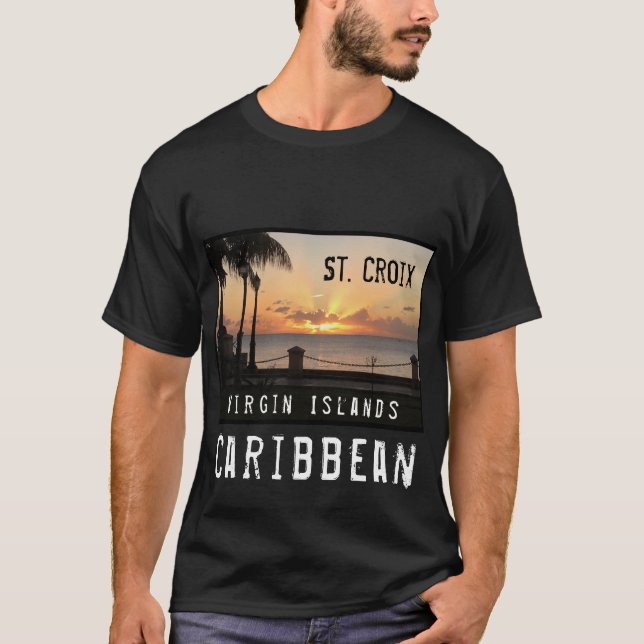 Camiseta RUA das Ilhas Virgens dos EUA Croix USVI Tropical  (Frente)