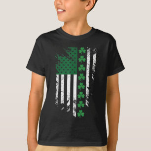 Camiseta Rua de Bandeira da América Irlandesa. Dia de Patri