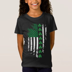 Camiseta Rua de Bandeira da América Irlandesa. Dia de Patri