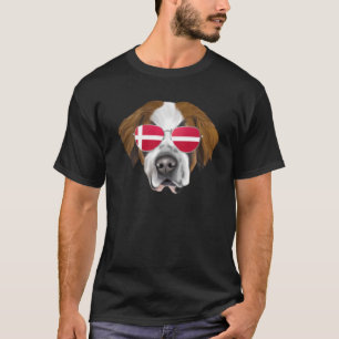 Camiseta Rua de Bandeira Dinamarquesa Bernard Dog Denmark P