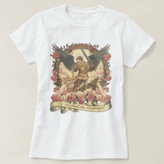 Camiseta Rua de Boho. Michael Archangel católico tradiciona