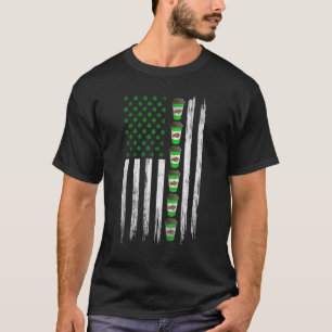 Camiseta Rua de café da bandeira irlandesa aflita e america