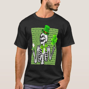 Camiseta Rua de Cerveja Verde do Bebendo Skeleton Patrick S