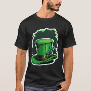 Camiseta Rua de chapéu verde irlandês de Patrick