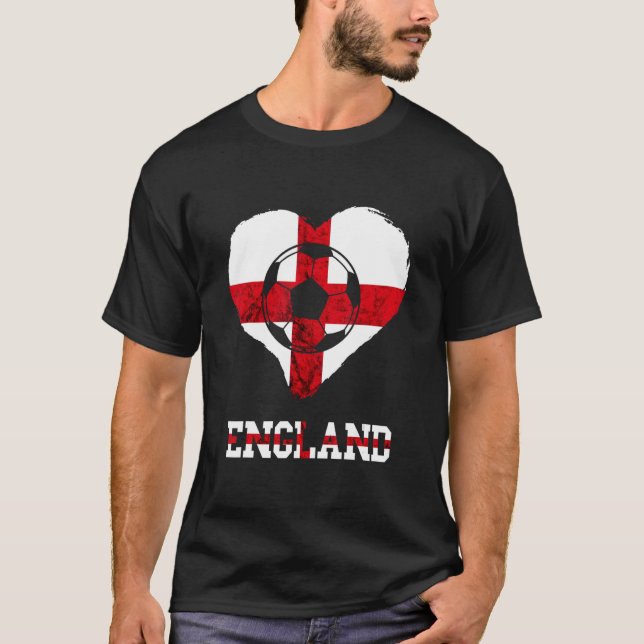 Camiseta Rua de Coração da Bola de Futebol da Inglaterra: C (Frente)