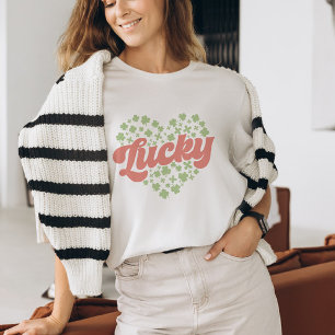 Camiseta Rua de Coração de Vestido Sortudo. Dia de Patrick