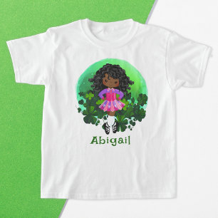 Camiseta Rua de dança irlandesa. Shamrocks verdes do dia de