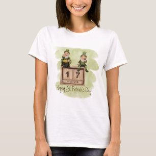 Camiseta Rua de duendes brancos. Dia de Patrick