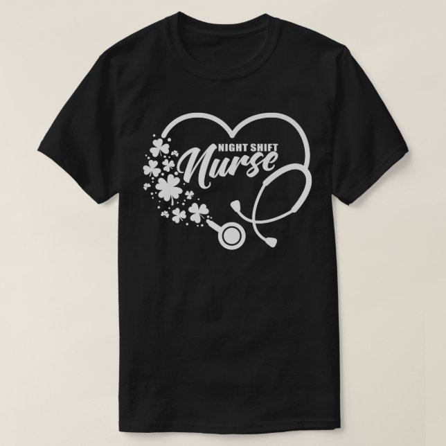Camiseta Rua de Enfermeira do turno da noite  (Frente do Design)