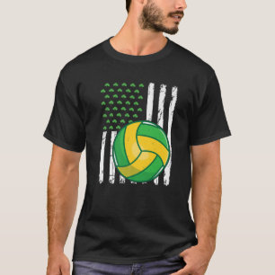 Camiseta Rua de esporte de vôlei da bandeira americana.