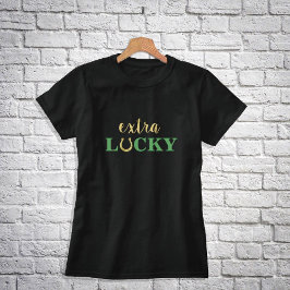 Camiseta Rua de ferradura de sorte extra. Dia de Patrick