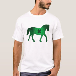 Camiseta Rua de Folha de Folha de Folha de Cavalo de Shamro