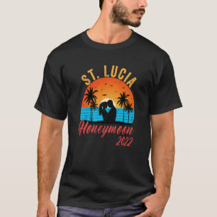 Camiseta Rua de Honeymoonin' Bride Groom Vintage Lucia Hone