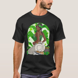 Camiseta Rua de Leprechaun de Hip Hop Afro-Americano.