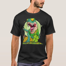 Camiseta Rua de Leprechaun T-Rex. Dia de Patrick