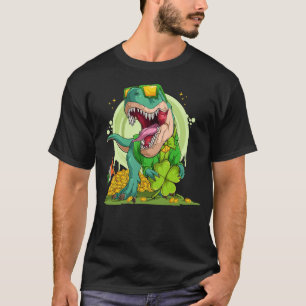Camiseta Rua de Leprechaun T-Rex. Dia de Patrick