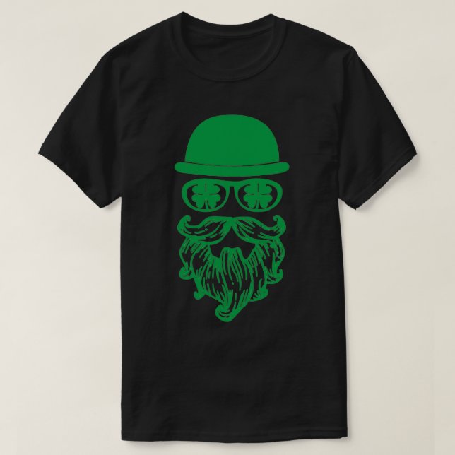 Camiseta Rua de Leprechauns Mustache (Frente do Design)