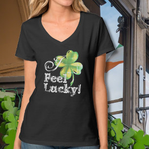 Camiseta Rua de Patrick, Shamrock preto no dia de Patrick