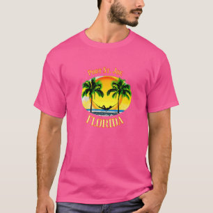 Camiseta Rua de Porto Joe Florida Palm Trees Beach Vacing