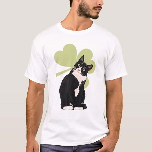 Camiseta Rua de Santo de Gato Tuxedo. (Frente)