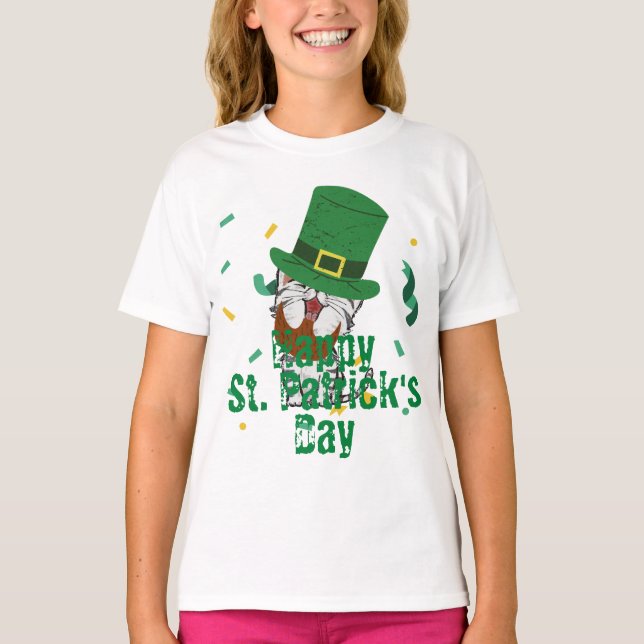 Camiseta Rua de Shamrock com sorte, dia de Patrick (Frente)