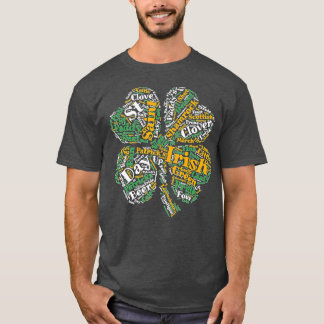 Camiseta Rua de Shamrock de quatro folhas de folhas irlande