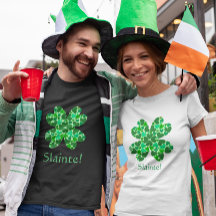 Rua de Shamrock do Coração Verde. Personalizável d