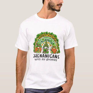 Camiseta Rua De Shamrock Patrick Shenanigans Com Meus Gnomo