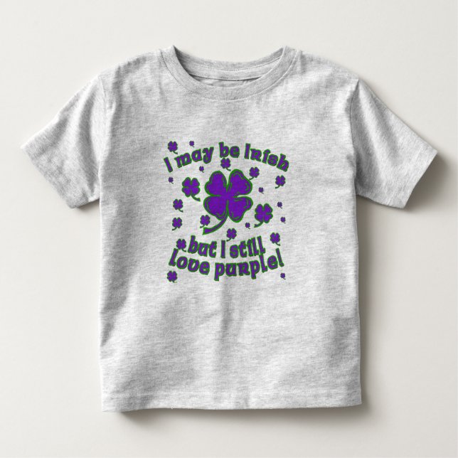 Camiseta Rua de Shamrock roxo. Design de Dia de Patrick (Frente)