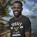 Camiseta RUA de Sinalizador das Ilhas Virgens dos EUA. Croi<br><div class="desc">Vista a Rua de bandeira das Ilhas Virgens dos EUA. Croix USVI T-Shirt e mostre orgulho das Ilhas Virgens dos EUA vestindo a bandeira das Ilhas Virgens dos EUA como parte do seu traje durante carnavais,  festivais,  viagens ou apenas resfriamento.</div>