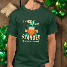 Camiseta Rua de sorte e barbudo, o duende do dia de Patrick