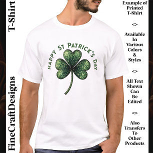 Camiseta Rua de texto personalizado Partido irlandês no dia