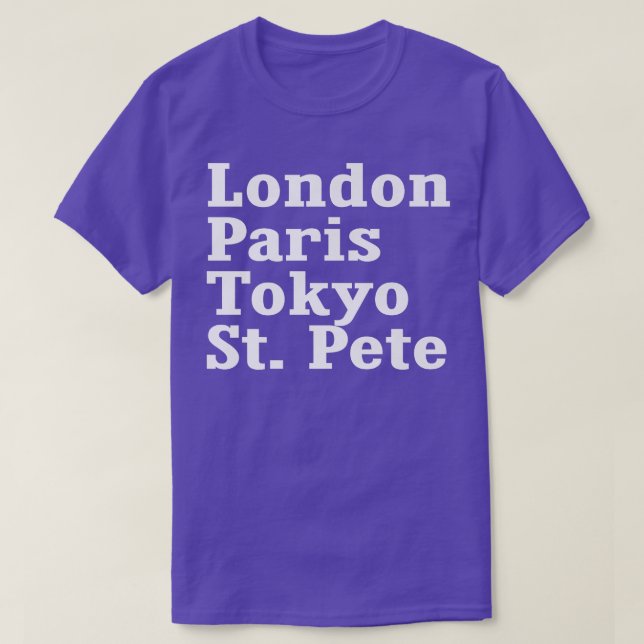 Camiseta Rua de Tóquio de Paris de Londres (Frente do Design)