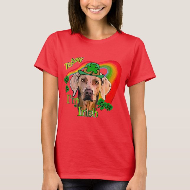 Camiseta Rua de Weimaraner. Dia de Patrick (Frente)
