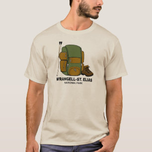 Camiseta Rua de Wrangell, mochila do Parque Nacional de Eli