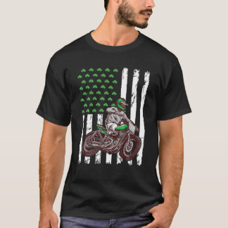 Camiseta Rua desportiva de Motocross, bandeira da América.