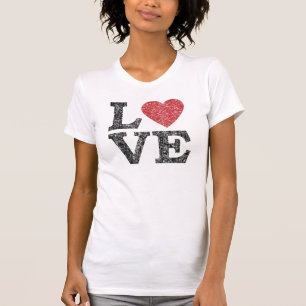Camiseta Rua Dia de os namorados AMOR de coração