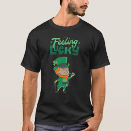 Camiseta Rua, Dia de Patrício, Sentindo Sorte com um Leprec