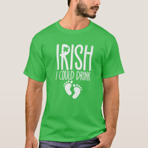Camiseta Rua. Dia de Patrick Bebida Engraçada Irlandesa Grá